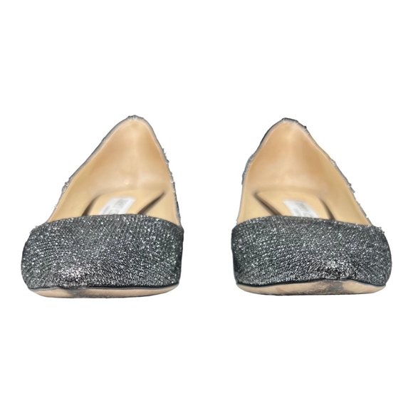 Jimmy Choo Romy Lame Glitter Pointed Toe Heel Pumps - Picture 3 of 10